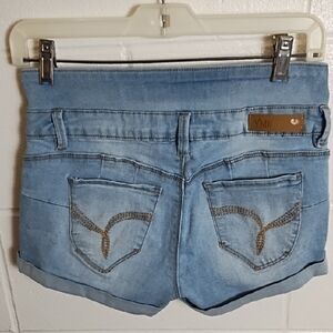 YMI Wanna a Betta Butt? High Waist Jean Shorts Stretch Denim